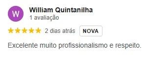 Avaliacao de cliente real no Google, numero 1